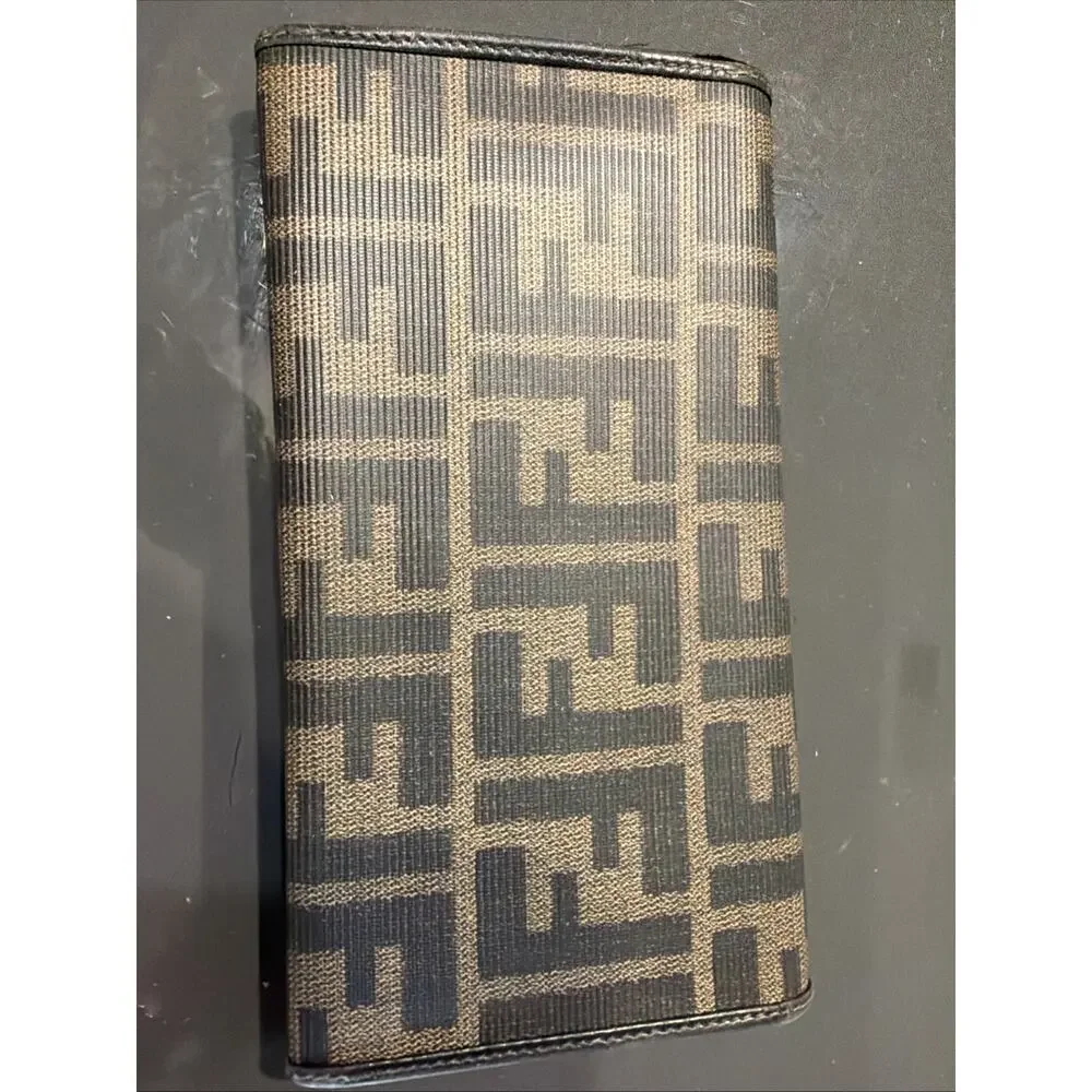 Fendi Women Vintage Logo Monogram Wallet Needs Repair